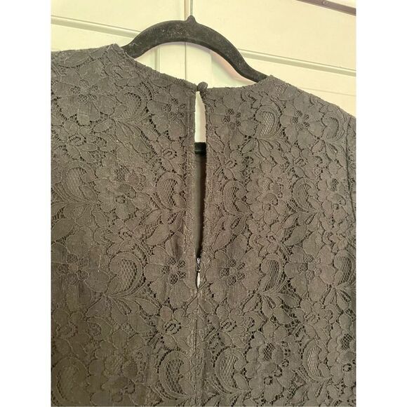J.crew black lace crewneck dress size 6 - Picture 7 of 11